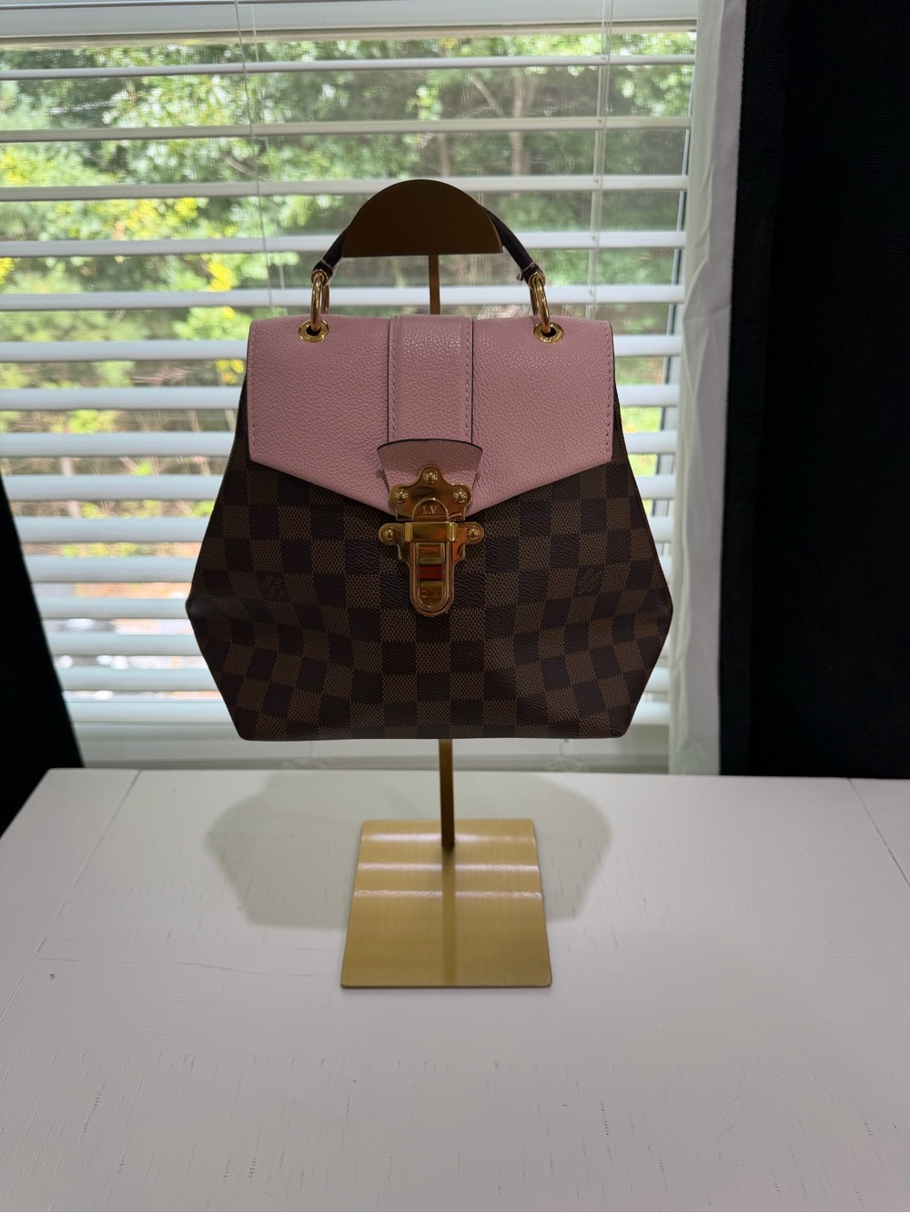 Louis Vuitton Damier Ebene Pink Clapton Backpack